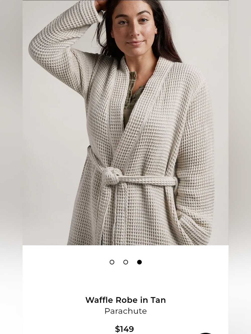 Parachute Waffle Robe in Tan